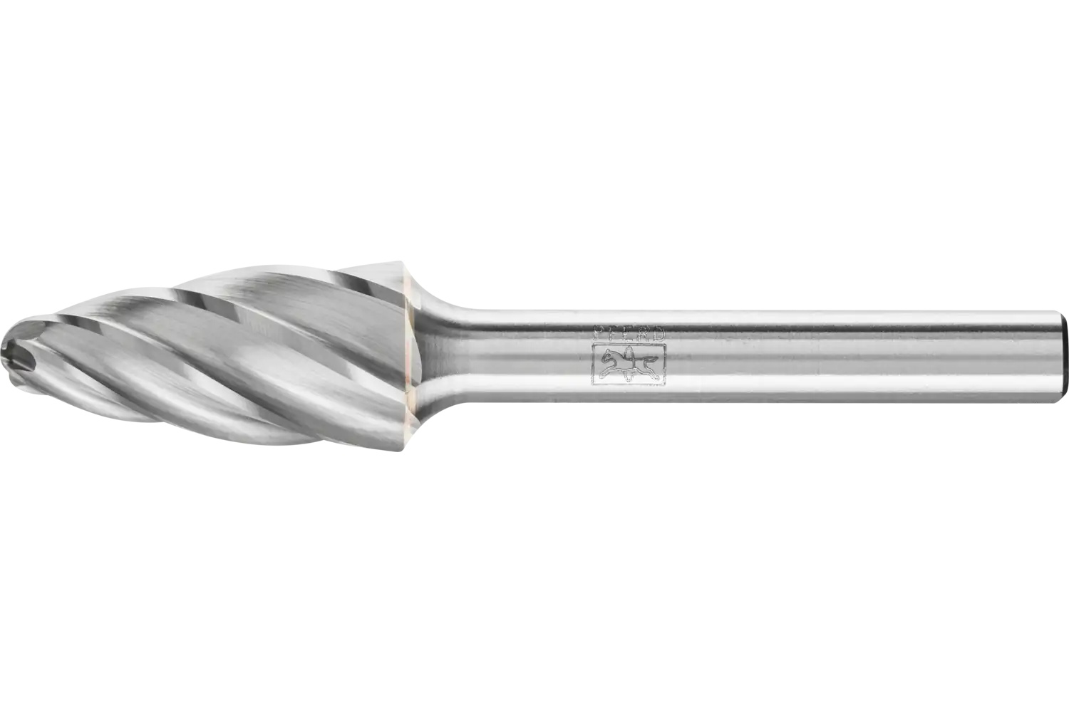 Picture of Pferd Carbide Bur SF-5 Tree Shape ALU Cut 1/2" x 1" x 1/4" Shank